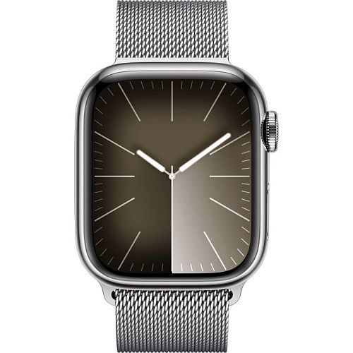 Apple Watch Series 9 41mm GPS + LTE Silver Stainless Steel with Silver Milanese Loop (MRJ43) MRJ43 фото