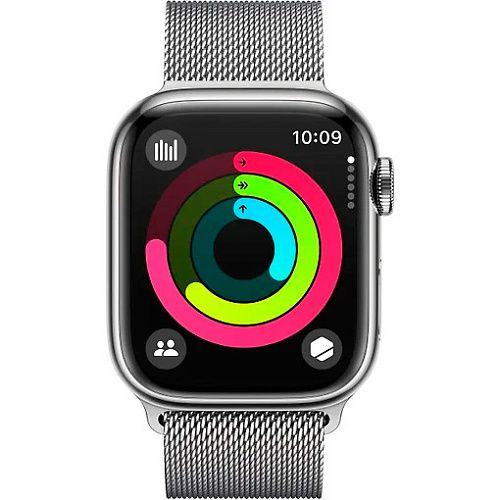 Apple Watch Series 9 41mm GPS + LTE Silver Stainless Steel with Silver Milanese Loop (MRJ43) MRJ43 фото