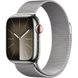 Apple Watch Series 9 41mm GPS + LTE Silver Stainless Steel with Silver Milanese Loop (MRJ43) MRJ43 фото 1