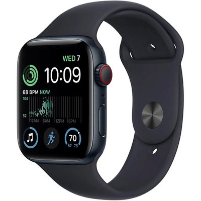 Apple Watch SE 2 44mm Midnight Aluminum Case with Midnight Sport Band S/M (MNTF3) MNTF3 фото