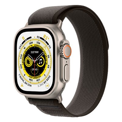 Apple Watch Ultra Titanium Case with Black/Gray Trail Loop S/M (MQF43/MQFW3) MQF43/MQFW3 фото