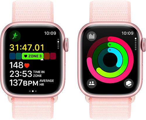 Apple Watch Series 9 41mm Pink Aluminum Case with Light Pink Sport Loop (MR953) MR953 фото