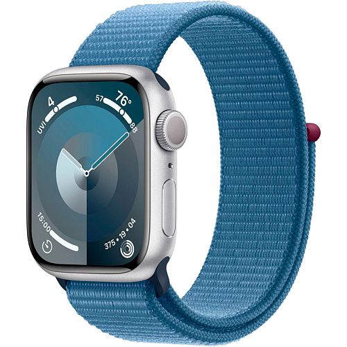 Apple Watch Series 9 41mm Silver Aluminum Case with Winter Blue Sport Loop (MR923) MR923 фото