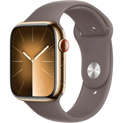 Apple Watch Series 9 45mm GPS + LTE Gold Stainless Steel with Clay Sport Band M/L (MRMT3) MRMT3 фото