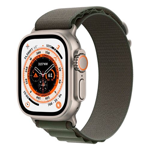 Apple Watch Ultra Titanium Case with Green Alpine Loop Medium (MQEW3/MQFN3) MQEW3/MQFN3 фото