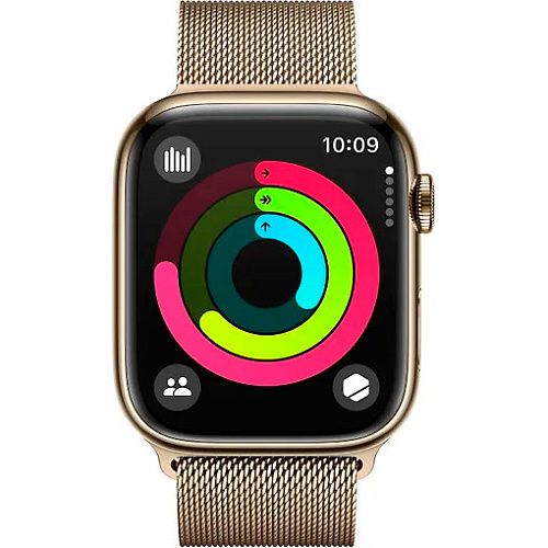 Apple Watch Series 9 45mm GPS + LTE Gold Stainless Steel with Gold Milanese Loop (MRMU3) MRMU3 фото