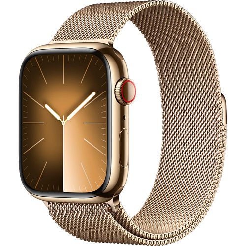 Apple Watch Series 9 45mm GPS + LTE Gold Stainless Steel with Gold Milanese Loop (MRMU3) MRMU3 фото