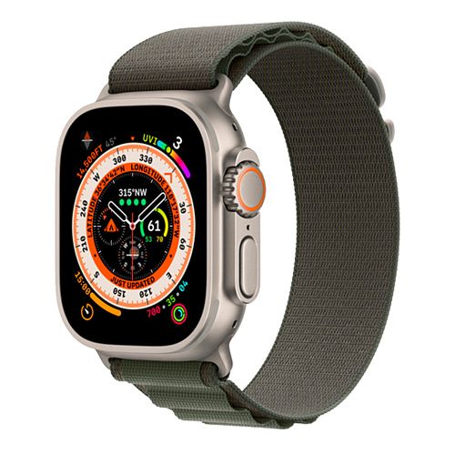 Apple Watch Ultra Titanium Case with Green Alpine Loop Small (MNHC3/MNHJ3) MNHC3/MNHJ3 фото