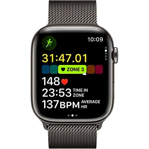 Apple Watch Series 9 45mm GPS + LTE Graphite Stainless Steel with Graphite Milanese Loop (MRMX3) MRMX3 фото