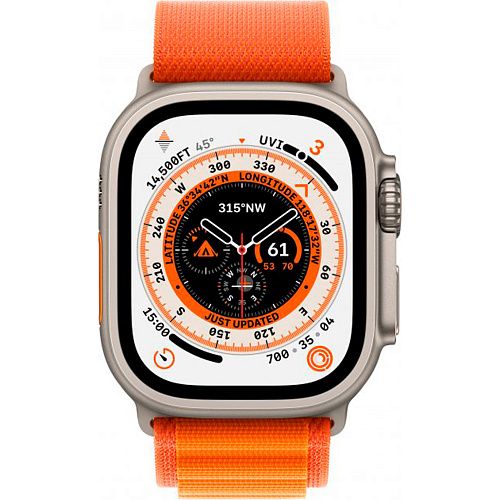 Apple Watch Ultra Titanium Case with Orange Alpine Loop Medium (MQEU3/MQFL3) MQEU3/MQFL3 фото