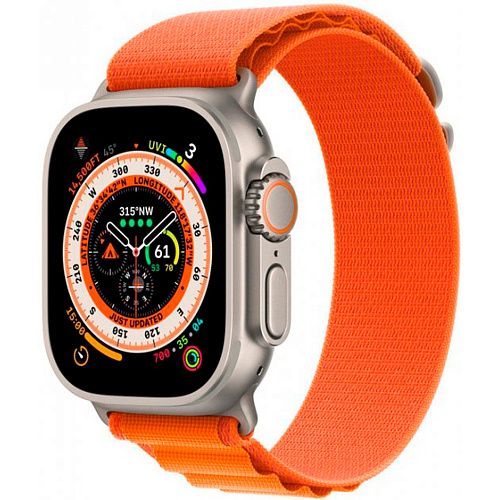 Apple Watch Ultra Titanium Case with Orange Alpine Loop Medium (MQEU3/MQFL3) MQEU3/MQFL3 фото