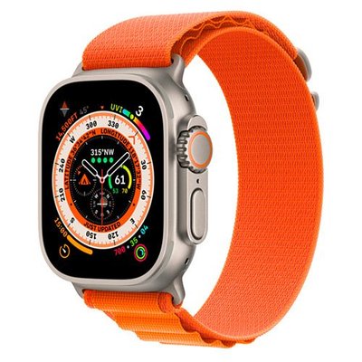 Apple Watch Ultra Titanium Case with Orange Alpine Loop Small (MNHA3/MNHH3) MNHA3/MNHH3 фото