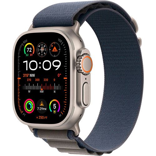 Apple Watch Ultra 2 Titanium Case with Blue Alpine Loop Medium (MREP3) MREP3 фото