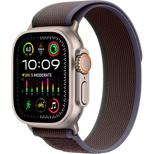 Apple Watch Ultra 2 Titanium Case with Blue/Black Trail Loop M/L (MRF63) MRF63 фото