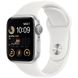 Apple Watch SE 2 40mm Silver Aluminum Case with White Sport Band S/M (MNT93) MNT93 фото 1