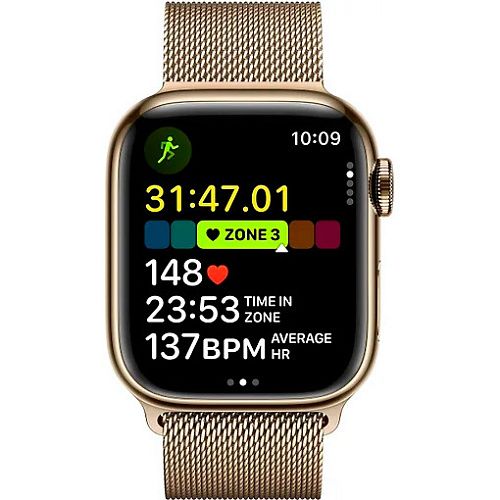 Apple Watch Series 9 41mm GPS + LTE Gold Stainless Steel with Gold Milanese Loop (MRJ73) MRJ73 фото