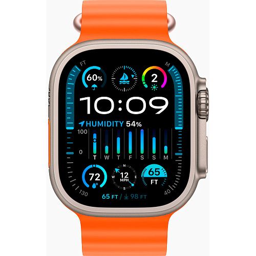 Apple Watch Ultra 2 Titanium Case with Orange Ocean Band (MREH3) MREH3 фото