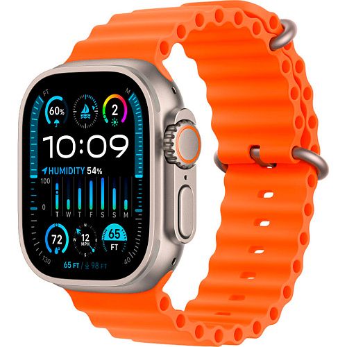 Apple Watch Ultra 2 Titanium Case with Orange Ocean Band (MREH3) MREH3 фото